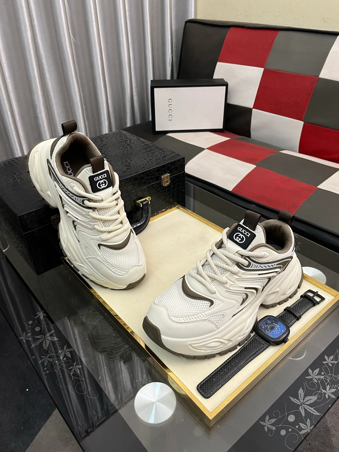 Men's shoes💰480⌚️⌚️【GUCCI】Gaobang casual and fashionable men's shoes👟hot style💥simple and elegant style, exclusive for trendy men. Unique official website latest brand elements👑Gucci original decoration, fashionable and generous, original calfskin fabric➕Comfortable leather lining ✅Size: 38-44, 2⃣️colors available